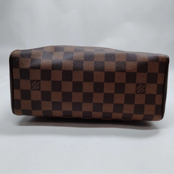Auth LOUIS VUITTON Damier Ebene Triana Handbag Brown - Picture 3 of 9
